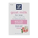 Kiss My Face Goat Milk Bar Soap - Rose + Magnolia - Probiotic Goat Milk Soap Bar - Cruelty Free and Palm Oil Free (Rose + Magnolia, Pack of 1) Beauty & Personal Care Kiss My Face