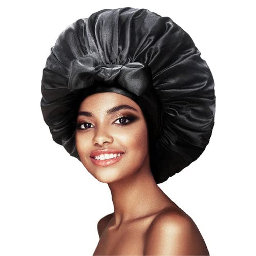 TouchUps Premium 100% Satin Hair Bonnet Sleeping Silky Soft Adjustable Styling Wrap Bonnet All Types Maintain Natural Health Beauty and Personal Care TouchUps