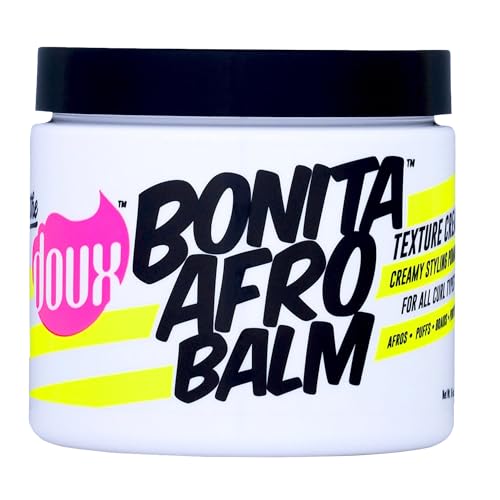 The Doux BONITA AFRO BALM - Texture Styling Cream - Pomade for Women and Men - Add Shine, Softness, and Moisture to Your Curls - Flyaway Hair Tamer Beauty & Personal Care The Doux