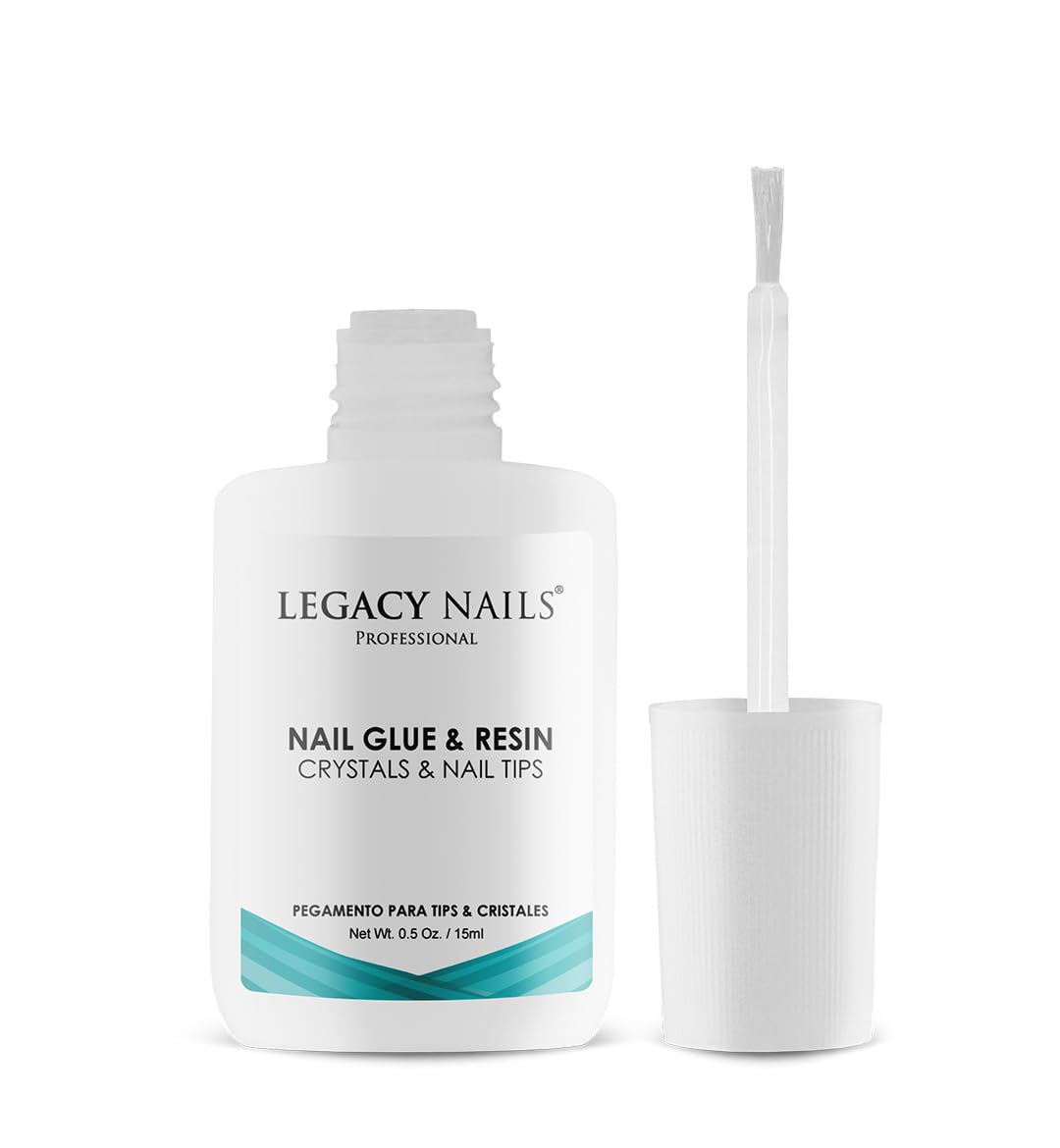Legacy Nails Professional Nail Glue & Resin 0.5oz Brush-on; Ultra-Strong Adhesive for Nail Repairs, Tips & Extensions, Quick-Drying, Professional Beauty & Personal Care LEGACY NAILS