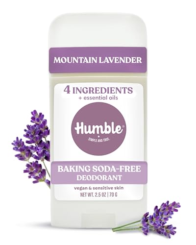 Humble Aluminum-Free Deodorant for Women & Men, Mountain Lavender - Baking Soda-Free Natural Deodorant Stick for Sensitive Skin with Essential Oils Beauty and Personal Care HUMBLE SIMPLE AND TRUE.