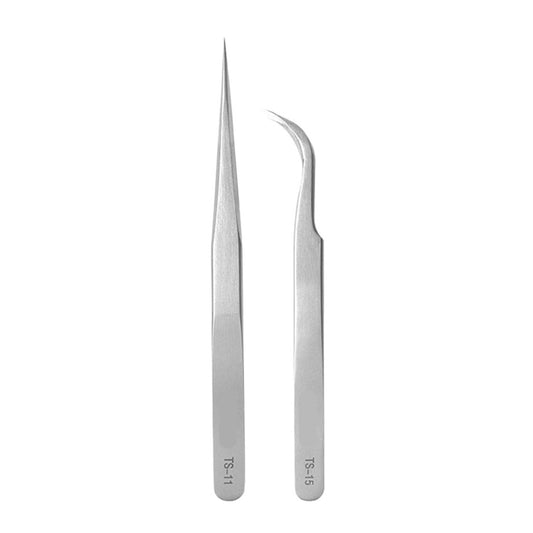 Precision Tweezers Stainless Steel Straight Curved Tip Tweezers(2 IN 1) Beauty and Personal Care ZYCZYCZZ