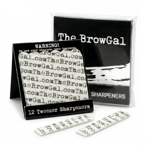 The BrowGal - 12 Tweezer Sharpeners - Exclusive for Sharp & Efficient Longer Period use - Super Handy and Portable Tool, Easily Grip with Safety Beauty and Personal Care The BrowGal