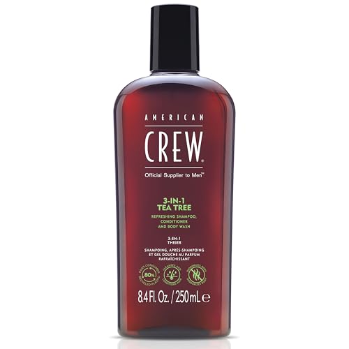 American Crew Shampoo, Conditioner & Body Wash for Men, 3-in-1, Gift for Men, Tea Tree Scent, 8.4 Fl Oz Beauty & Personal Care AMERICAN CREW