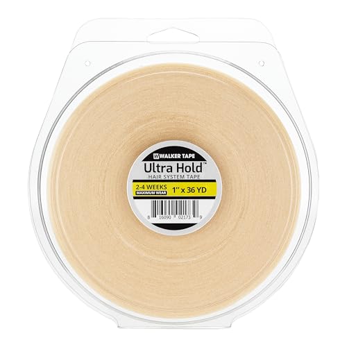 Walker Tape Ultra Hold Adhesive Tape Roll 1" x 36 Yards, Maximum Wear Double Sided Tape, Hair Extensions Human Hair and Wig Tape, Long Lasting Strong