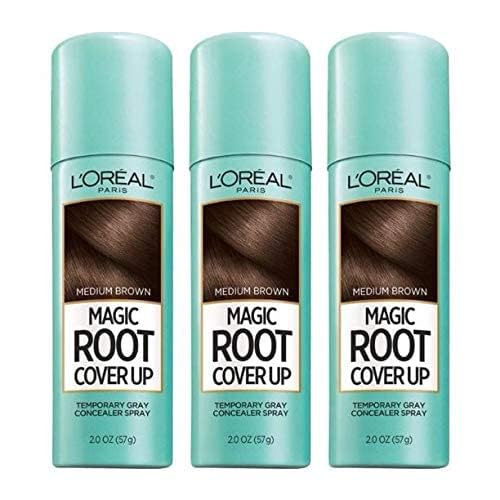 L'Oreal Paris Magic Root Cover Up Gray Concealer Spray Medium Brown 6 oz (3 pack) Beauty & Personal Care L'Oreal Paris