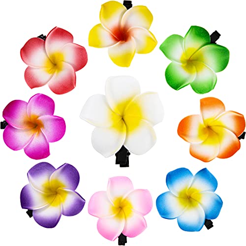 WILLBOND 36 Pieces Hawaiian Flower Hair Clips Plumeria Foam Hair Clips Artificial Frangipani Tropical Flower Hairpin for Bridal Wedding Luau Beach Beauty & Personal Care WILLBOND
