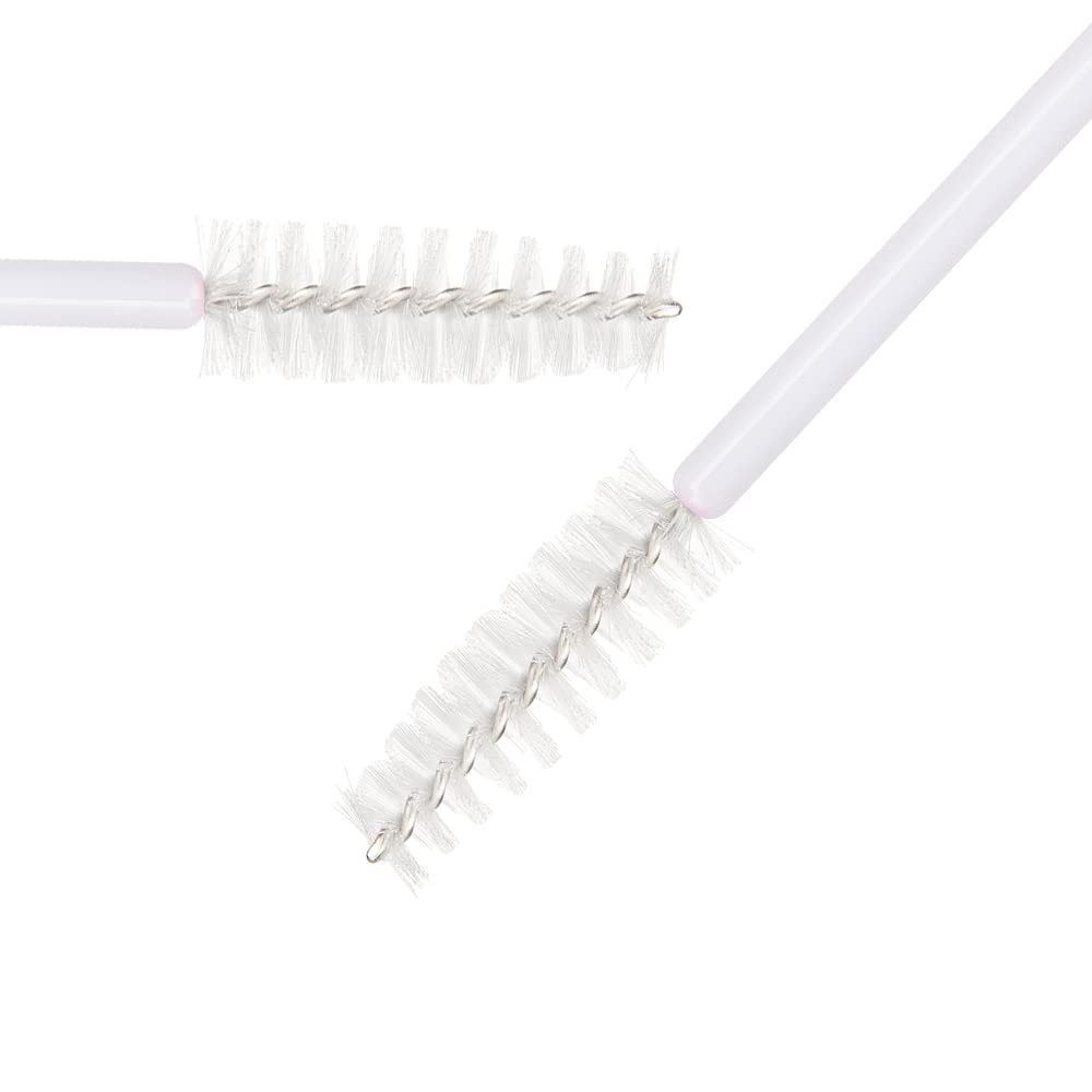 300 Pack Eyelash Mascara Wands Disposable Lash Brushes for Extensions Makeup Brush Applicators Tool Kit, White/White Beauty & Personal Care Mekupeu