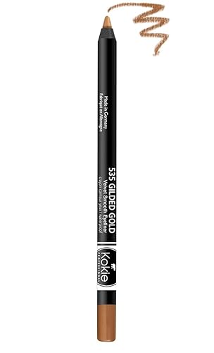 Kokie Cosmetics Waterproof Velvet Smooth Eyeliner Pencil, Gilded Gold, 0.042 Ounce Beauty & Personal Care Kokie