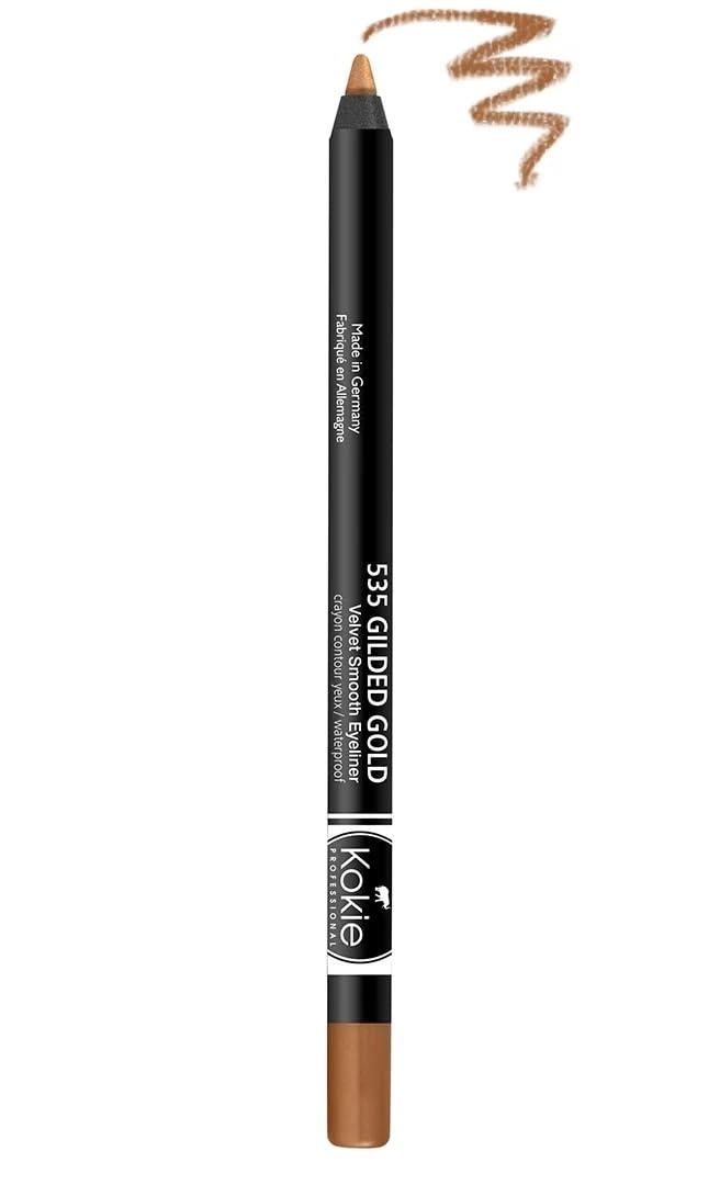 Kokie Cosmetics Waterproof Velvet Smooth Eyeliner Pencil, Gilded Gold, 0.042 Ounce Beauty & Personal Care Kokie