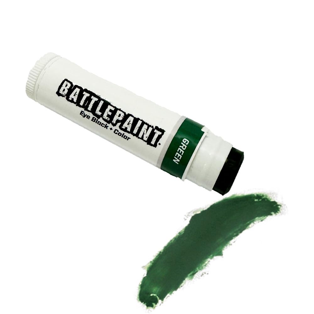 EyeBlack BattlePaint - Bright Colored Under Eye Black Grease for Pro Athletes and Super Fans - Baseball, Softball, Football - 1 Stick - Green Beauty & Personal Care EyeBlack