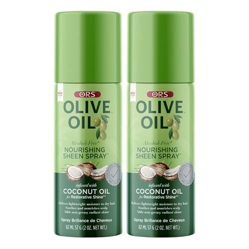ORS Olive Oil Nourishing Sheen Spray with Coconut Oil for Restorative Shine 2 Ounces - Travel Size (Pack of 2) Beauty & Personal Care ORS