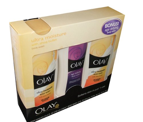 Olay Ultra Moisture With Shea Butter and Age Defying Body Wash Soap 3 Pack Beauty & Personal Care Olay