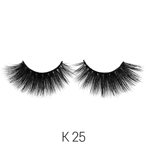 Laflare 3D 100% REAL MINK Eyelashes, Luxurious Hand-made, Light, Natural, Long Lasting, Easy to Apply False Lashes (K25) Beauty & Personal Care Laflare