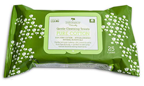 Intrinsics Intrinsics gentle cleansing towel - 8.5" x 6", 100% naturelle cotton - 25 count Beauty & Personal Care Intrinsics
