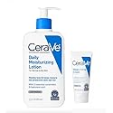 CeraVe Daily Moisturizing Lotion for Dry Skin | Body Lotion & Facial Moisturizer with Hyaluronic Acid and Ceramides | Fragrance Free 12 oz with 1.89oz Beauty & Personal Care CeraVe
