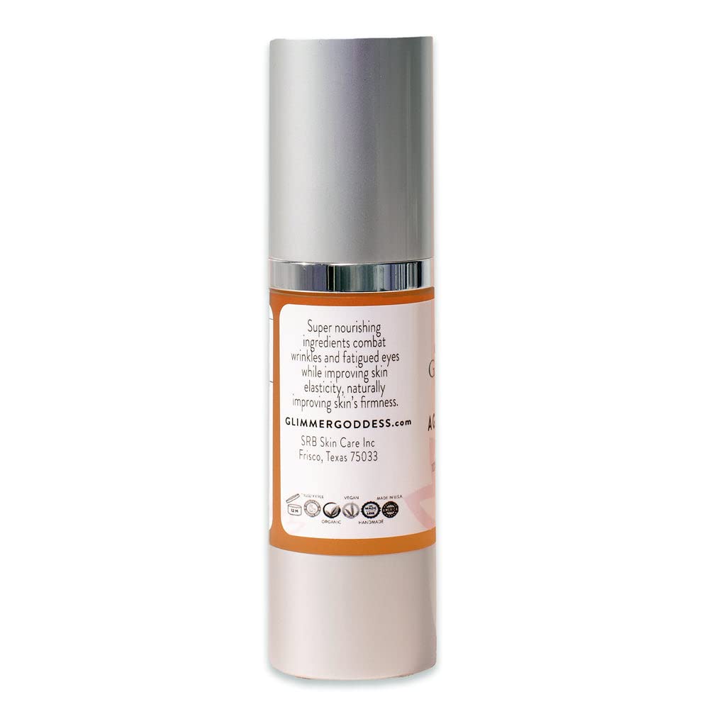Glimmer Goddess Organic Hydrating Eye Serum with Peptides & Vitamin C, 1 oz Beauty & Personal Care GLIMMER GODDESS