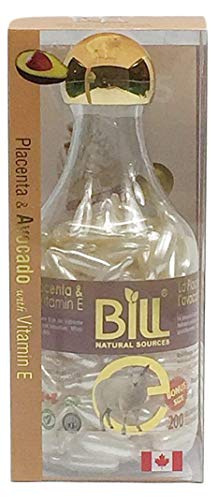 Lamb Placenta & Avocado with Vitamin E Facial Oil, 200 Gelcaps, Bill Natural Sources Beauty & Personal Care Bill Natural Sources