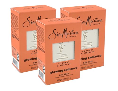 Shea Moisture Soap 8 Ounce Bar Coconut & Hibiscus Shea Butter (235ml) (3 Pack) Beauty & Personal Care SheaMoisture