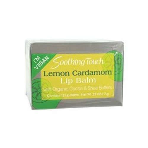Lip Balm, Vegan, Lemon Crdm, .25 oz (pack of 12 ) ( Value Bulk Multi-pack) Beauty and Personal Care Soothing Touch