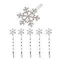 Beaupretty 6 Pieces Rhinestones Snowflake Hair Clips Winter Snowflake Hairpins Snowflake Bobby Pins Wedding Hair Clips Barrettes Christmas Hair Beauty & Personal Care Beaupretty