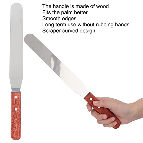 Non-Stick Wax Spatulas, Metal Wax Spatulas, Straight Stainless Steel Body Waxing Stick with Wooden Handle for Hair Removal Beauty and Personal Care Sonew