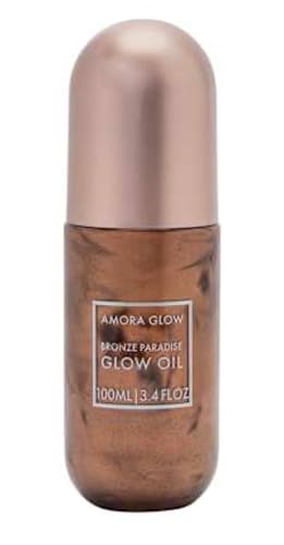 Amora Glow Bronze Paradise Glow Oil, Liquid Bronzer, Hydrating Face Bronzer, 3.4 Fl Oz Beauty & Personal Care IWorld LLC