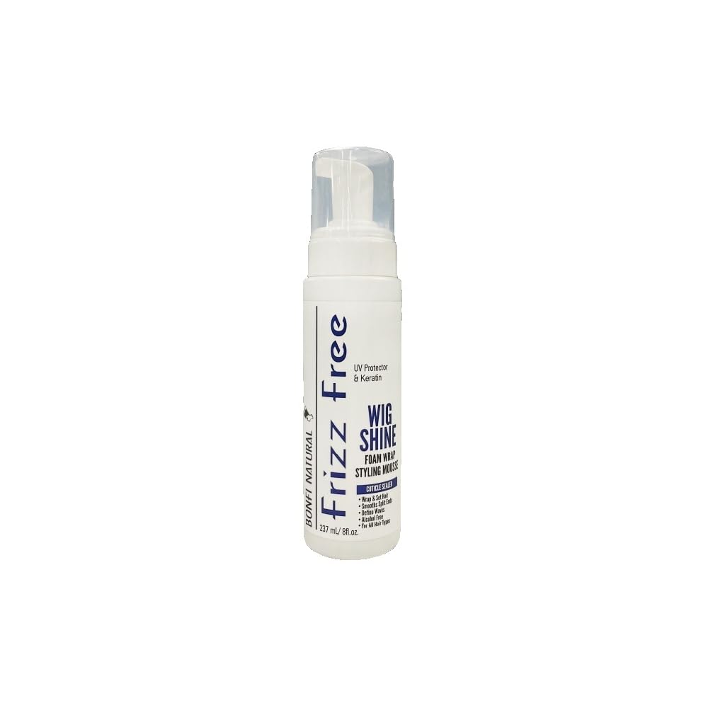 Bonfi Natural Frizz Free Wig Shine Foam Wrap Styling Mousse 8 fl oz (Pack of 2) Beauty & Personal Care Bonfi Natural