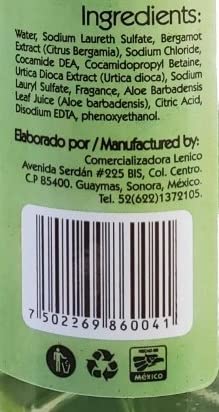Set of Bergamot Shampoo and Conditioner 500ml, Shampoo y Acondicionador de Bergamota Beauty & Personal Care Bergamota
