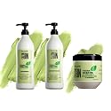 Salon In by Recamier | Vegan Keratin & Collagen 3-Piece Hair Set with Shampoo (33.8 fl oz / 1000 ml), Conditioner (33.8 fl oz / 1000 ml), and Recharge Beauty & Personal Care RECAMIER PROFESSIONAL SALON IN