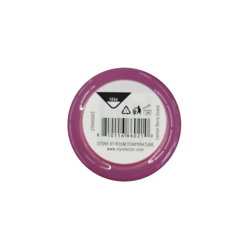 Style Factor EDGEBOOSTER Strong Hold Water-Based Pomade 0.85 Oz Mini Travel Size (0.85 Fl Oz (Pack of 1), Lemon Berry) Beauty & Personal Care Style Factor