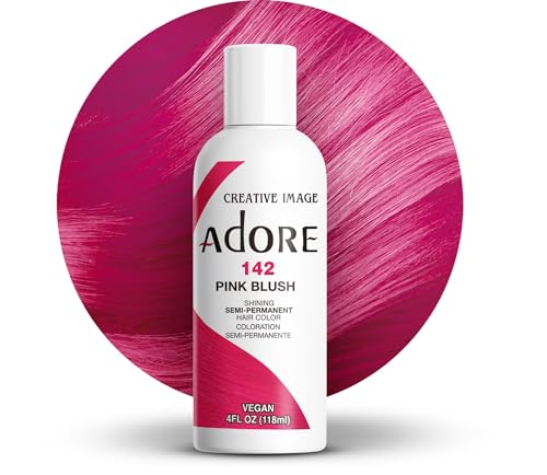 Adore Semi Permanent Hair Color (142 Pink Blush) | Vegan & Cruelty-Free Pink Hair Dye | No Ammonia, No Peroxide, No Alcohol | 4 Fl Oz Beauty & Personal Care Adore