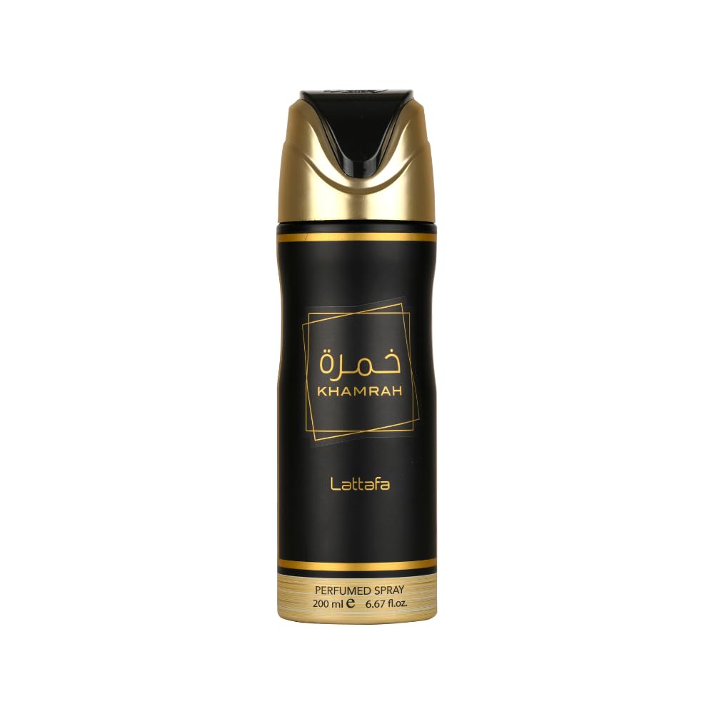 Lattafa Khamrah Perfumed Deodorant Spray for Unisex, 6.7 Ounce / 200 ml Beauty and Personal Care Lattafa