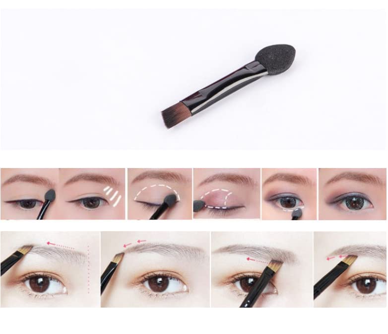 Duehut HLLMX 20 PCS Double Sided Eye Shadow Sponge Applicator Makeup Brushes Travel Eyeshadow Applicator Makeup Tool (Black) Beauty & Personal Care Duehut