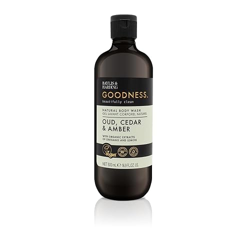 Baylis & Harding Liquid Body Wash Soap, Goodness, Oud, Cedar & Amber, 16.9oz/500ml Beauty & Personal Care Baylis & Harding