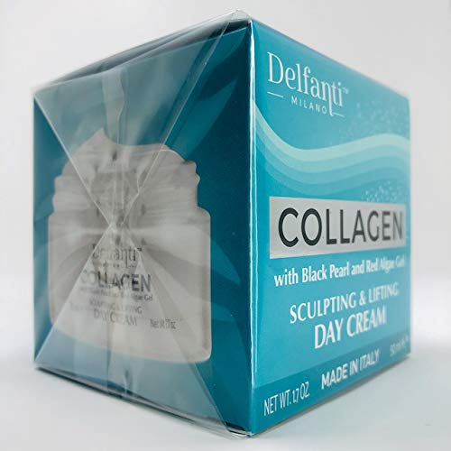 Delfanti-Milano • COLLAGEN SCULPTING AND LIFTING Day Face Cream • Face and Neck Moisturizer with BLACK PEARL and RED ALGAE GEL• Made in Italy Beauty & Personal Care Delfanti-Milano