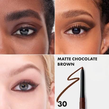 SEPHORA Collection 12H Colorful Waterproof Retractable Eyeliner -30 Matte Chocolate Brown- 0.1 oz/0.3 g