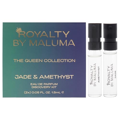 Royalty By Maluma The Queen Collection for Women - 2 Pc Mini Gift Set 0.05oz Jade EDP Spray Vial (Mini), 0.05oz Amethyst EDP Spray Vial (Mini) Beauty & Personal Care Royalty By Maluma