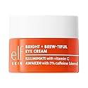 e.l.f. SKIN Bright + Brew-tiful Eye Cream Mini, Helps Brighten Appearance Of Undereye Dark Circles & Repair Puffiness, Vegan Beauty & Personal Care e.l.f.