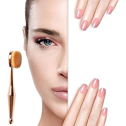 DNHCLL Oval Makeup Brush Set Upgraded Fast Flawless Application Toothbrush Foundation Concealer Blusher Liquid Cream Powder Cosmetic Blending Tools Beauty & Personal Care DNHCLL