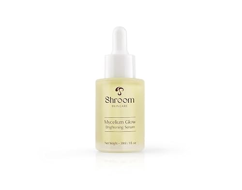 Shroom Skincare Mycelium Glow Mushroom Brightening Vitamin C Face Serum Facial Moisturizer - All Skin Types Vegan Serums for Skin Care Anti Aging Beauty & Personal Care Shroom Skincare