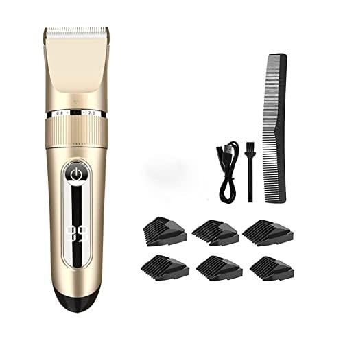 ZUIAI Waterproof Men Hair Clipper Hair Electric Trimmer Tool LED Digital Display Limit Comb Barber Cutting Clipper Beauty and Personal Care ZUIAI