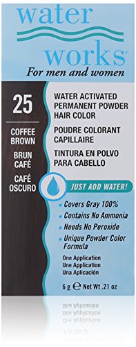 Water Works Water Activated Permanent Powder Hair Color for Men and Women, #25 Coffee Brown Beauty & Personal Care Water Works