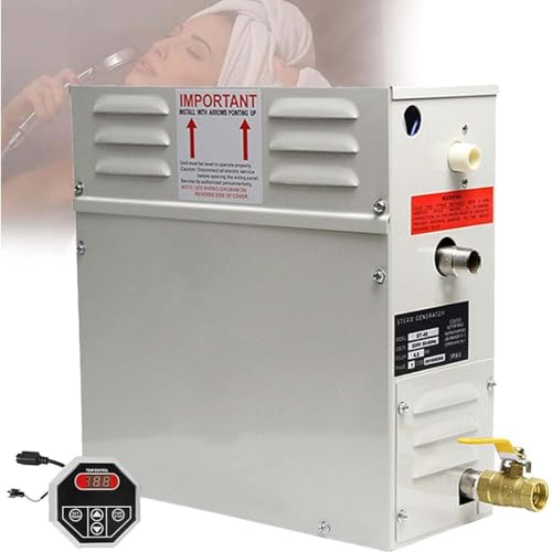 HYUIO steam Bath Steam Generator Kit for Home and Commercial Use, Automatic Heating with LED Digital Display, Ideal for steam Bath, Shower, Bath, Beauty and Personal Care HYUIO
