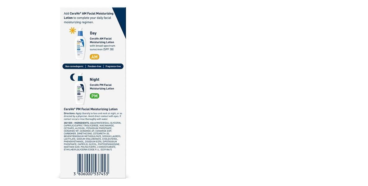 CeraVe PM Facial Moisturizing Lotion | Night Cream | 3 Ounce Beauty & Personal Care CeraVe