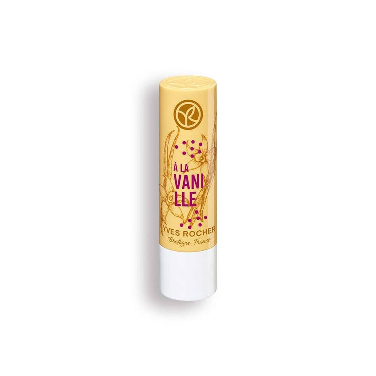 Yves Rocher Lip Balm Vanilla, 4.8g/0.17oz - Nourishing Lip Care, Hydrating Lip Balm, Vanilla Scent, Long-Lasting Moisture, Soft and Smooth Lips Beauty and Personal Care Yves Rocher