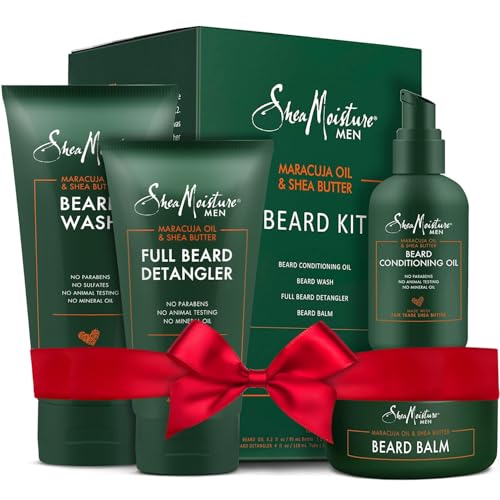 SheaMoisture Beard Kit for Men - Beard Wash, Conditioning Beard Oil, Full Beard Detangler + Beard Balm with Shea Butter & Maracuja Oil, Gifts for Men Beauty & Personal Care SheaMoisture