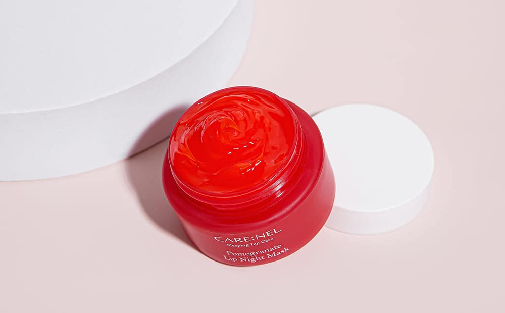 CARE:NEL Lip Mask Overnight 23g (Pomegranate) - Moisturizer for Dry Lips - Overnight Treatments Balm, Day and Night Repair Gloss, Scrubs Exfoliator Beauty and Personal Care CARE:NEL
