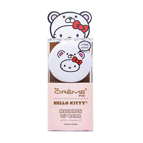 The Crème Shop x Sanrio Hello Kitty Macaron Lip Balm Korean Cute Scented Pocket Portable Soothing Cruelty-Free (Hello Kitty White Chocolate) Beauty & Personal Care The Crème Shop