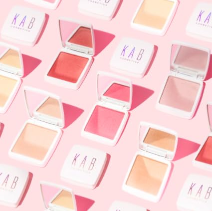 KAB Cosmetics - Pressed Powder - Ultra-Fine Pigment Shimmer Highlight Makeup in Hand-Picked Tones for All Skin Types - Cruelty-Free Face Highlighter